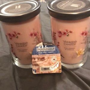 Yankee Candles and one wax melt